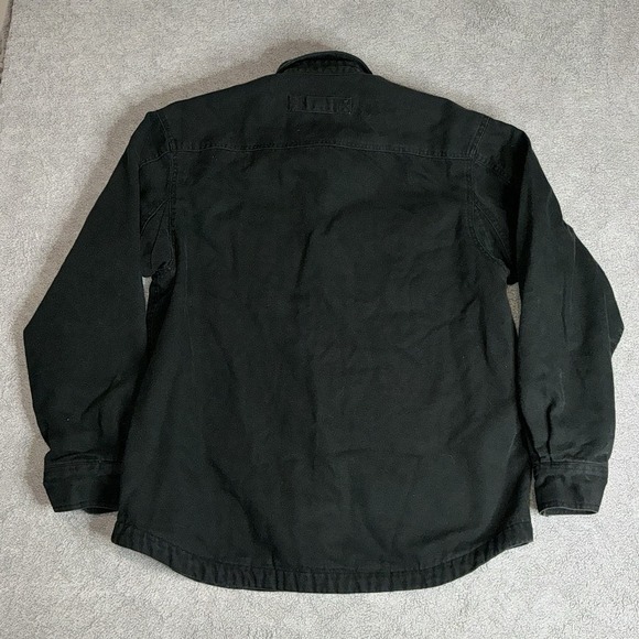 Duluth Trading Men's M Black Hanger Bender Fire Hose Fleece Lined Shirt Jacket - Picture 5 of 7